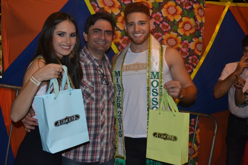 Vereador Genivan Vale com a miss e o mister Mossoró 2015 