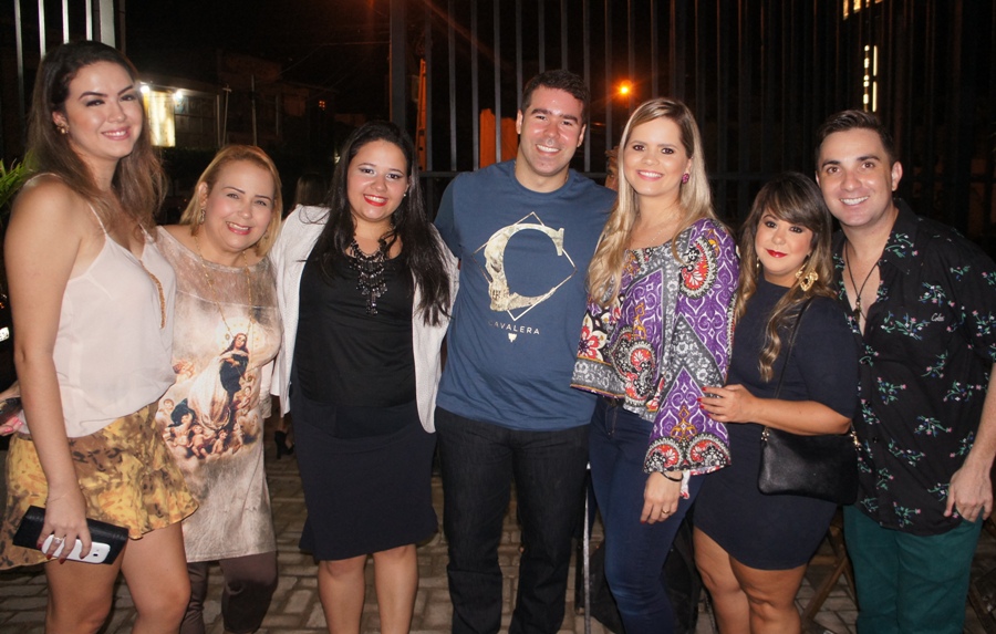 Ticiane, Marilene Paiva, Juliana Oliveira, Pablo Escóssia e Carol, Gaby Escóssia e Georgiano Azevedo.
